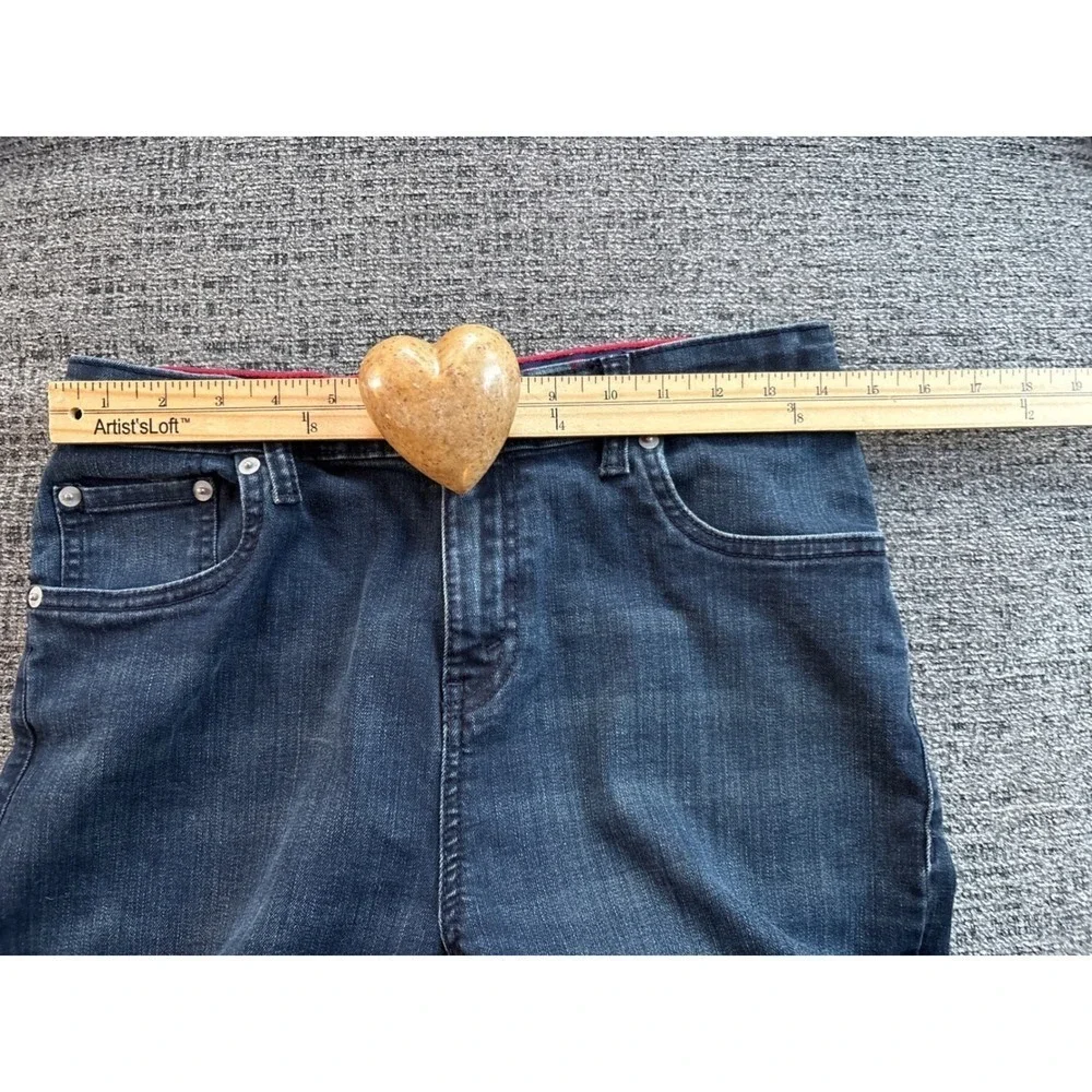 Levis 511 Slim Fit Jeans Dark Wash Blue Denim‎ Mens 30x32 Red Elastic Waistband